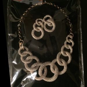 Brand New: Link Chain Rhinestone Necklace